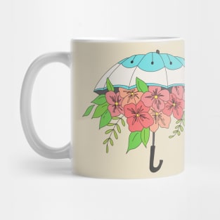 Umbrella of Flowers Mug